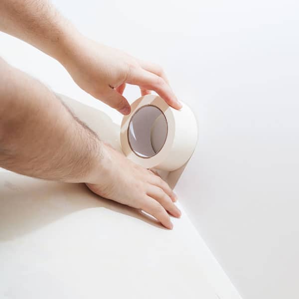 masking tape on marble